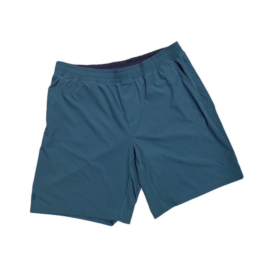 Rhone Mako Shorts Mens XL Teal Blue 9 Inch Inseam Athletic Training Gym Pockets